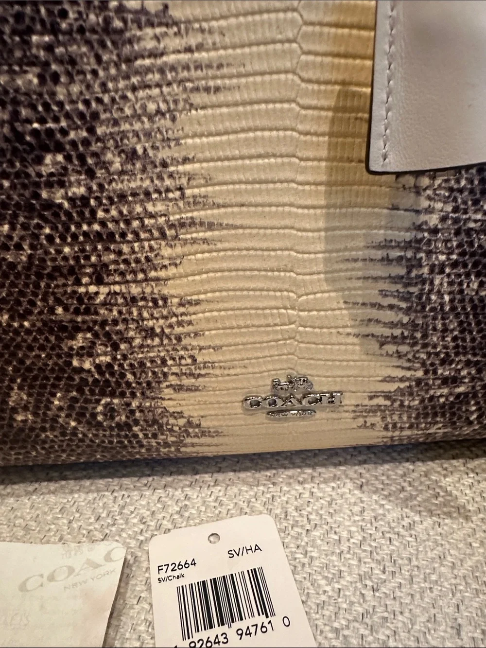 Coach satchel snakeskin